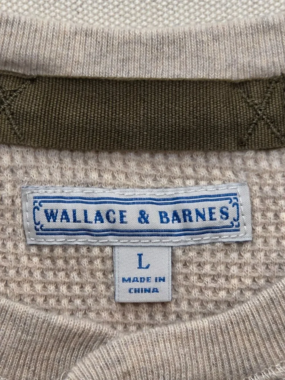 Wallace & Barnes Waffle Knit Henley L